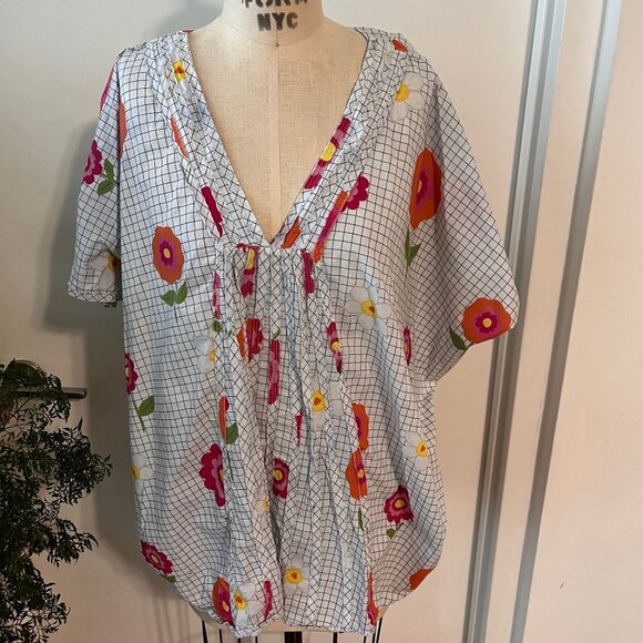 NICOBAR Free Size Cotton Floral Top - Picture 2 of 8